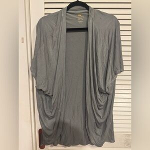 Lily Lotus Gray Drape Blouse